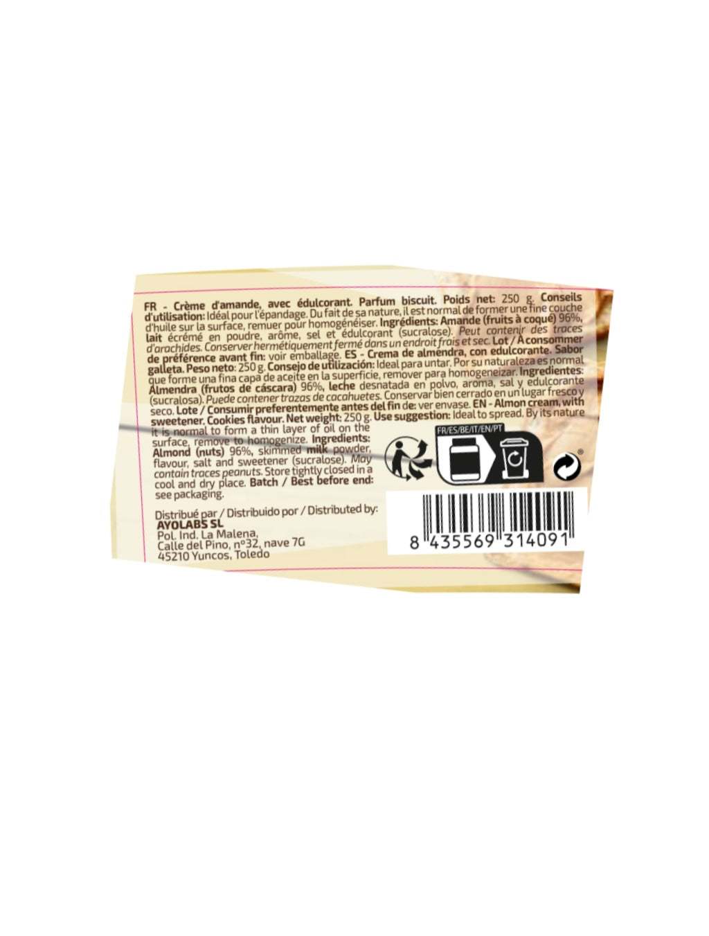 CRÈME D’AMANDE 250g(créma rica cookies)