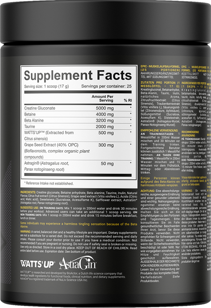 EPIC 425g DEDICATED NUTRITION