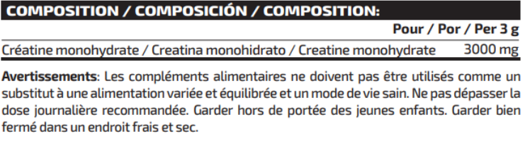 CRÉATINE MICRONISÉE 300G