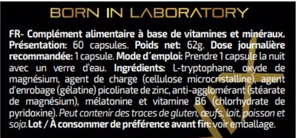 ZMA PLUS (+TRIPTOPHANE ET MÉLATONINE)