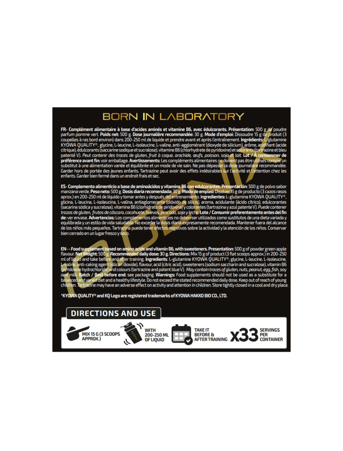 BCAA 8.1.1 + GLUTAMINE 500G