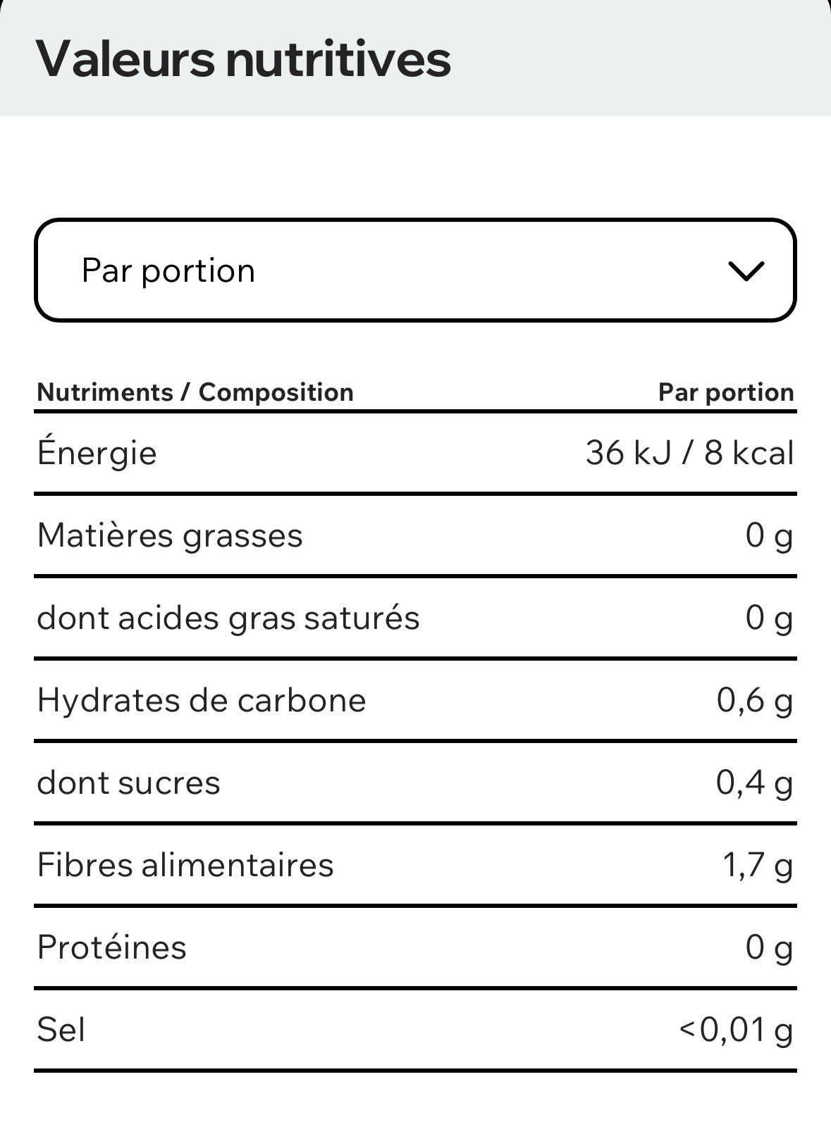 POUDRE SAVEURS 30g / 130g
