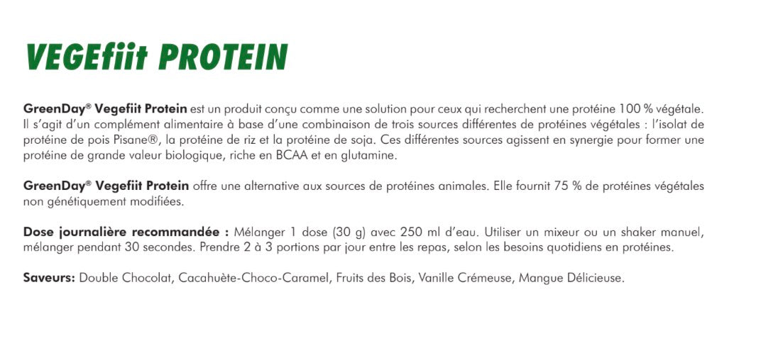 VEGEFIIT protéine végane 720g