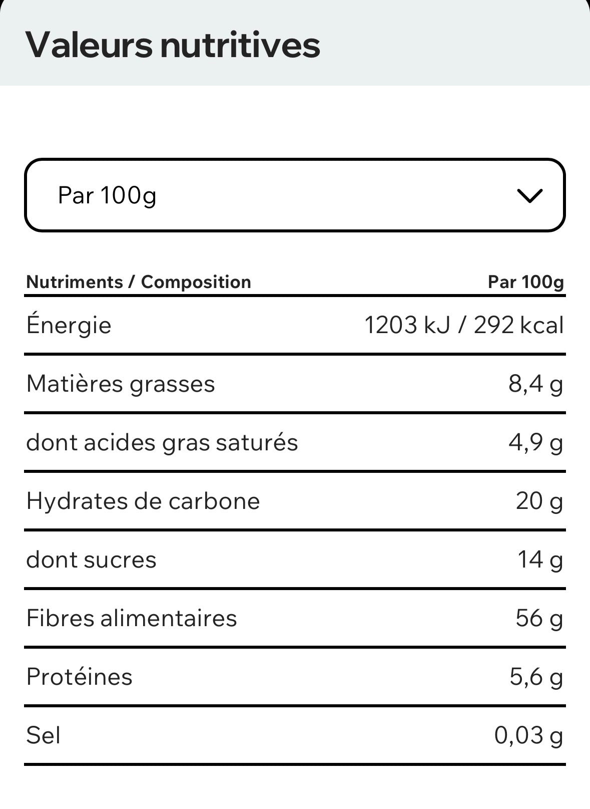 POUDRE SAVEURS 30g / 130g