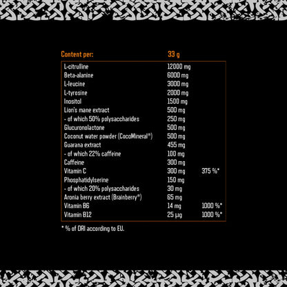 Viking Power Leviathan Hardcore PWO sans Caffeine- 660 g