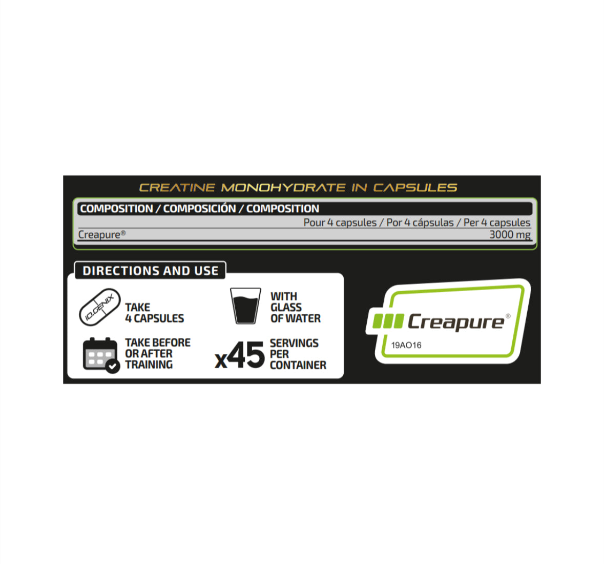 CREALUXE 180 capsules (creapure)