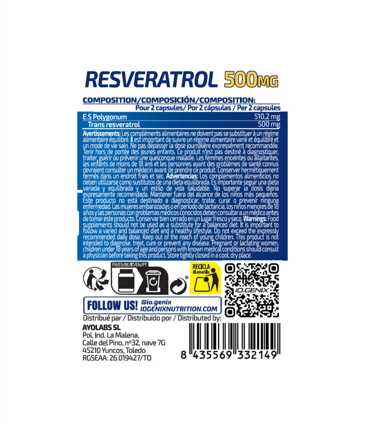 RESVERATROL 500mg