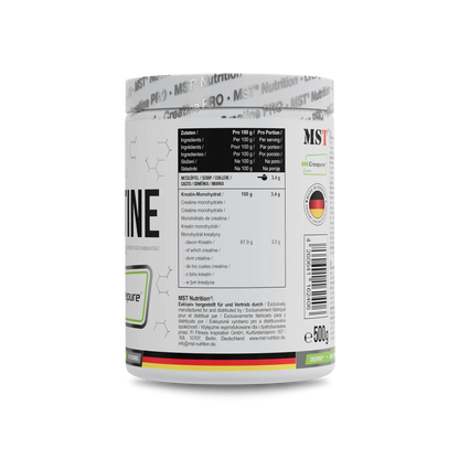 Créatine Creapure 500g sans saveurs MST Nutrition