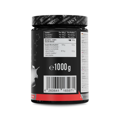 Créatine monohydrate 1kg sans saveurs MST Nutrition (Copie)