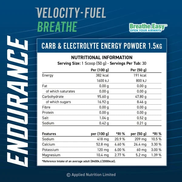 Applied Nutrition Endurance Carb & Electrolyte Energy - 1500 g